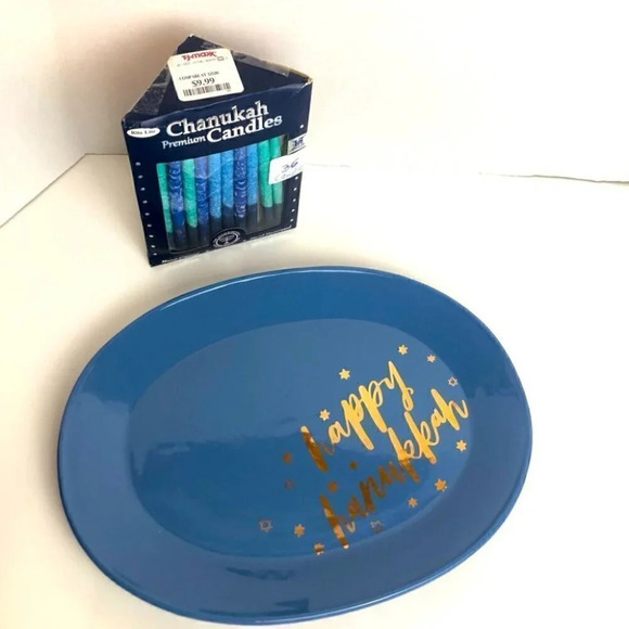 Bundle Hanukkah candles plates and candles box - Picture 1 of 7